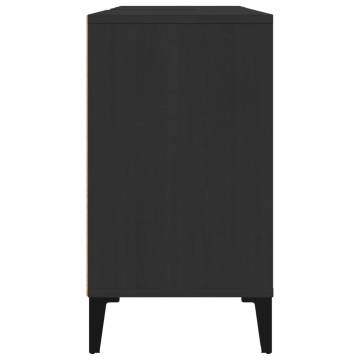 Elegant Black Sink Cabinet - 80x33x60 cm | HipoMarket