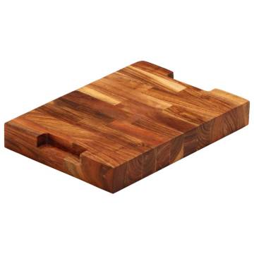 Solid Acacia Wood Chopping Board - 30x21 cm | Hipomarket