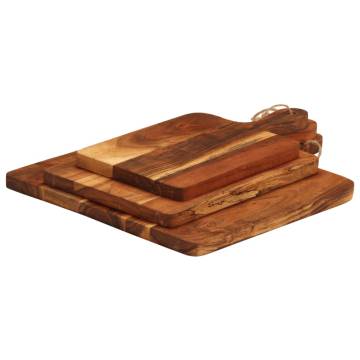 Chopping Board Set - 3pcs Solid Wood Acacia | Hipo Market