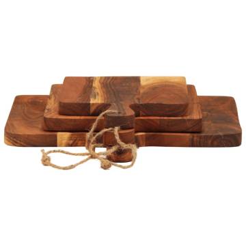 Chopping Board Set - 3pcs Solid Wood Acacia | Hipo Market