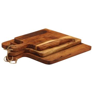 Chopping Board Set - 3pcs Solid Wood Acacia | Hipo Market