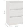 White Bedside Cabinet - Solid Pine Wood | Hipo Market