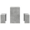 3 Piece Concrete Grey Dining Table & Bench Set - Hipomarket