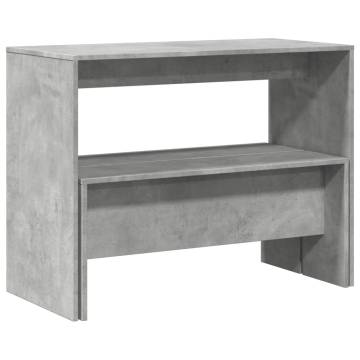 3 Piece Concrete Grey Dining Table & Bench Set - Hipomarket