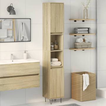 Stylish Bathroom Cabinet Sonoma Oak 30x30x190cm - HipoMarket