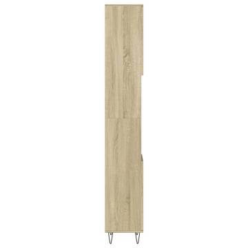 Stylish Bathroom Cabinet Sonoma Oak 30x30x190cm - HipoMarket