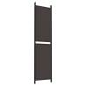 4-Panel Brown Room Divider - 200x200 cm Fabric Screen