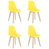  Dining Chairs 4 pcs Yellow Plastic Colour yellow Quantity in Package 4 