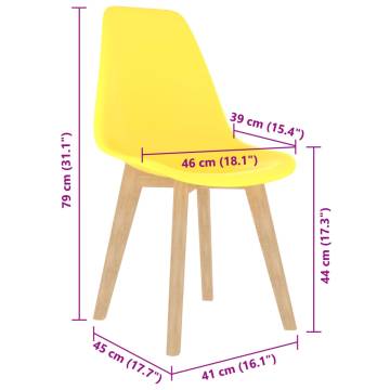 Contemporary Yellow Dining Chairs - Set of 4 | HipoMarket