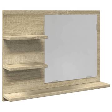 Sonoma Oak Bathroom Mirror 60x10.5x45 cm | Hipomarket