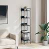 5-Tier Black Bookshelf - Stylish & Space-Saving Design