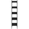 5-Tier Black Bookshelf - Stylish & Space-Saving Design