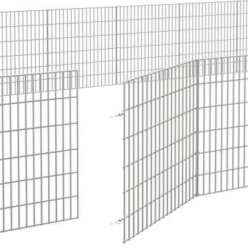 Free Range Animal Enclosure - 48-Panel Galvanised Iron | HipoMarket