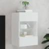 TV Wall Cabinet with LED Lights White 40x30x60.5 cm Colour white Quantity in Package 1 Width 40 cm 