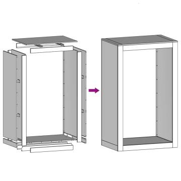 Firewood Rack Anthracite 60x40x100 cm - Durable Steel Storage