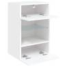 TV Wall Cabinet with LED Lights - White 40x30x60.5 cm