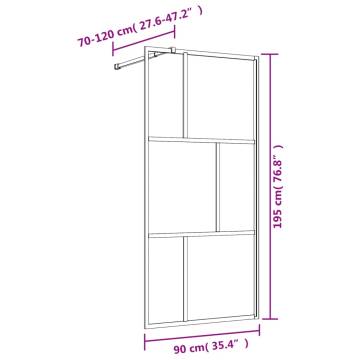 Stylish Red Walk-in Shower Wall with ESG Glass - 90x195 cm