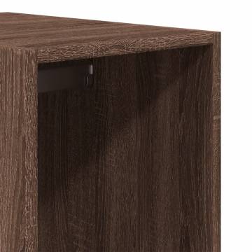 Brown Oak Wardrobe 30x50x200 cm - Stylish Engineered Wood