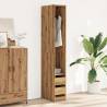 Stylish Artisan Oak Wardrobe - 30x50x200 cm Engineered Wood