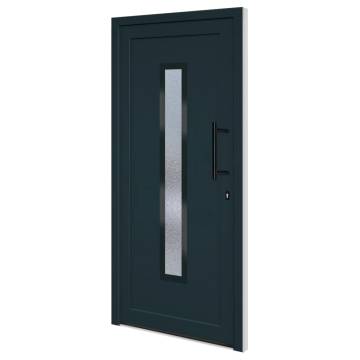 Front Door Anthracite 98x208 cm PVC - Elegant & Secure Entry