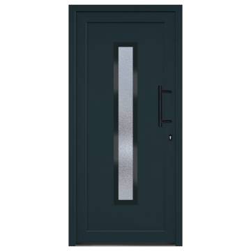 Front Door Anthracite 98x208 cm PVC - Elegant & Secure Entry