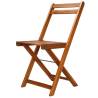 Outdoor Bistro Chairs Set - Solid Acacia Wood - 2 pcs