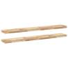 Floating Shelves 2 pcs - Solid Wood Acacia, 140x20x4 cm