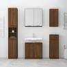 Bathroom Cabinet Brown Oak - Engineered Wood 32x34x188.5 cm