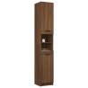 Bathroom Cabinet Brown Oak - Engineered Wood 32x34x188.5 cm