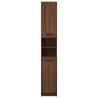 Bathroom Cabinet Brown Oak - Engineered Wood 32x34x188.5 cm