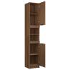 Bathroom Cabinet Brown Oak - Engineered Wood 32x34x188.5 cm