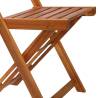 Outdoor Bistro Chairs Set - Solid Acacia Wood - 2 pcs