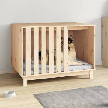 Stylish Dog House - Solid Pine Wood, 100x70x72 cm