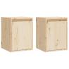 Solid Wood Pine Wall Cabinets - 2 pcs | HipoMarket