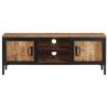 Solid Mango Wood TV Cabinet - Industrial Style & Ample Storage