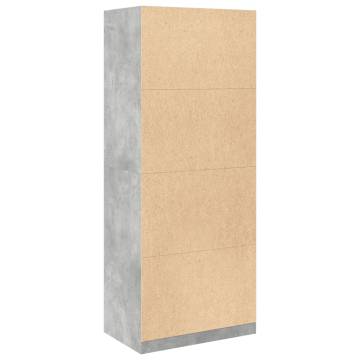 Stylish Concrete Grey Wardrobe - 80x50x200 cm | HipoMarket