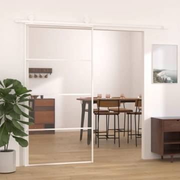 Sliding Door ESG Glass & Aluminium 102.5x205 cm White