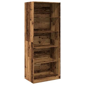 Wardrobe Old Wood 80x50x200 cm | Durable Engineered Wood