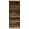 Wardrobe Old Wood 80x50x200 cm | Durable Engineered Wood