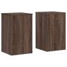 Stylish Brown Oak Plant Stands - 2 pcs, 30x30x50 cm