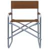 Steel Brown Director's Chairs - 2 Pcs | HipoMarket