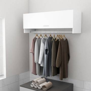 Compact White Wardrobe - 100x32.5x35 cm | HipoMarket