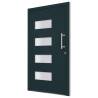 Anthracite Front Door Aluminium & PVC - 100x200 cm | HipoMarket