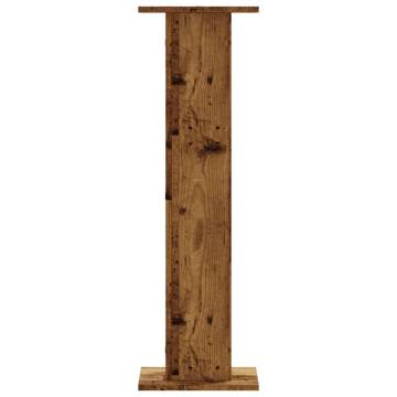 Plant Stands Set - Old Wood Design | 2 pcs 30x30x95 cm