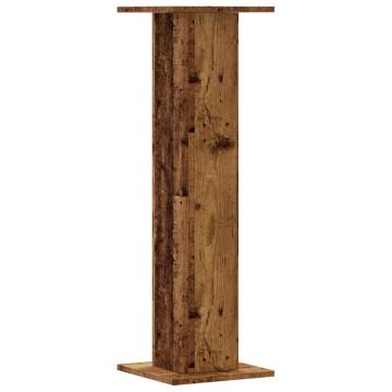 Plant Stands Set - Old Wood Design | 2 pcs 30x30x95 cm