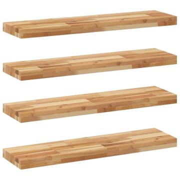 Floating Shelves 4 pcs - Solid Acacia Wood 80x20x4 cm | HipoMarket