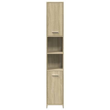 Bathroom Cabinet Sonoma Oak 30x30x183.5 cm | Hipomarket