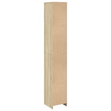 Bathroom Cabinet Sonoma Oak 30x30x183.5 cm | Hipomarket