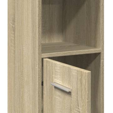 Bathroom Cabinet Sonoma Oak 30x30x183.5 cm | Hipomarket