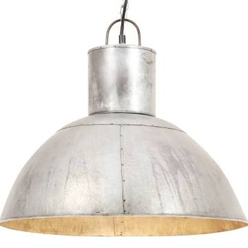 Hanging Lamp 25W Silver Round 48cm E27 | Hipomarket